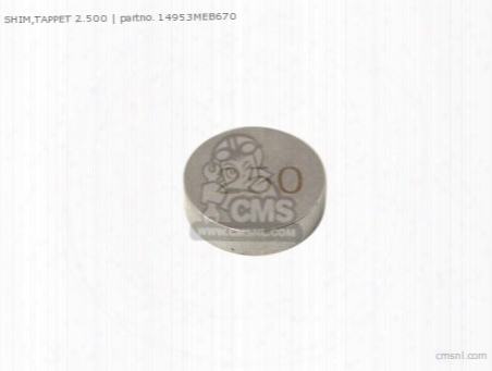 Shim,tappet 2.500