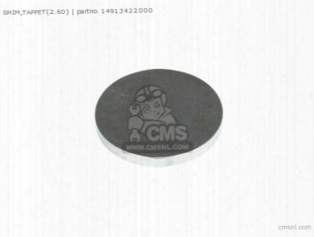 Shim,tappet(2.60)