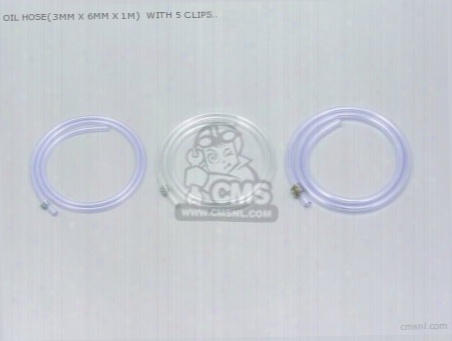 (91850) Oil Hose(3mm X 6mm X 1m) With 5 Clips