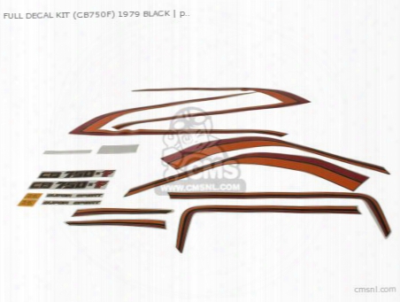 Full Decal Kit (cb750f) 1979 Black