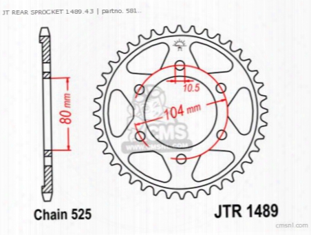 Jt Rear Sprocket 1489.43