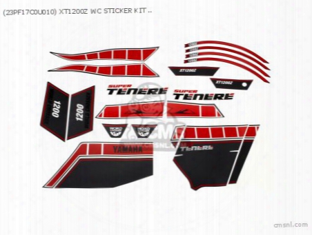 (23pf17c0u010) Xt1200z Wc Sticker Kit Red