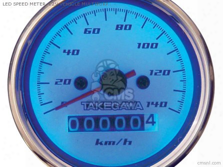 Led Speed Meter 12v Vehicle Multipurpose ( Stainless Body )