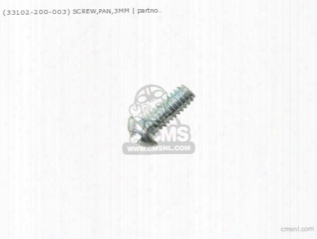 (33102200003) Screw 3mm