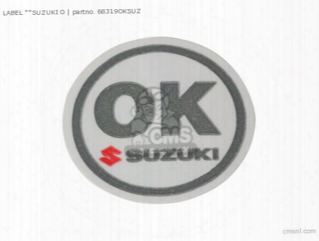 Label "suzuki O