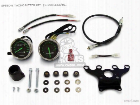Speed & Tacho Meter Kit (stainless/black) 12v Monkey ( Positiv