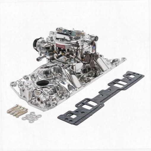 Edelbrock Edelbrock Single-quad Manifold And Carb Kit - 20284 20284 Intake Manifold/carb Kit