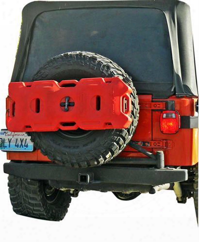 1997 Jeep Wrangler (tj) Olympic 4x4 Products Rear Rock Bumper With Receiver Hitch And Tuff N Ez Tire Carrier