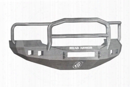 2005 Ford F-350 Super Duty Road Armor Front Stealth Non-winch Illuminator Bumper Lonestar Square Light Port In Raw Steel
