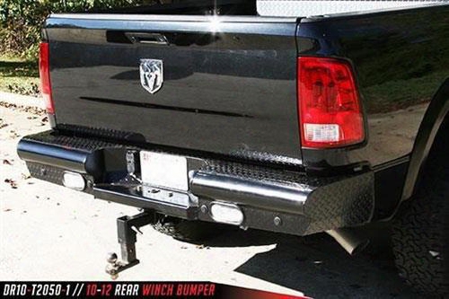 2010 Dodge Ram 3500 Fab Fours Elite Rear Bumper In Bare Steel