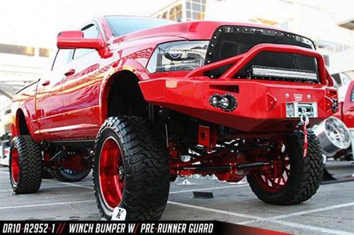 2010 Dodge Ram 3500 Fab Fours Heavy Duty Winch Bumper With Pre-runner Guard