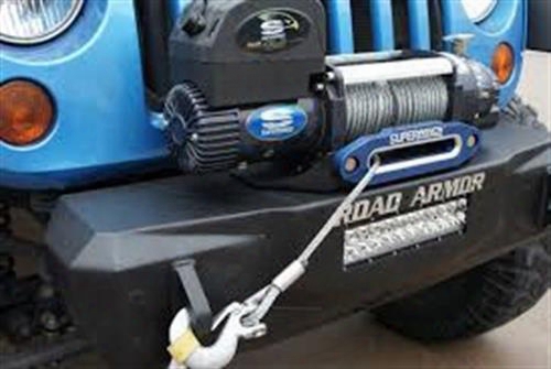 2010 Jeep Wrangler (jk) Road Armor Front Stubby Winch Bumper Square Light Port In Raw Steel