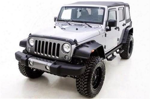 2010 Jeep Wrangler (jk) Rampage Flat Style Fender Flare Set