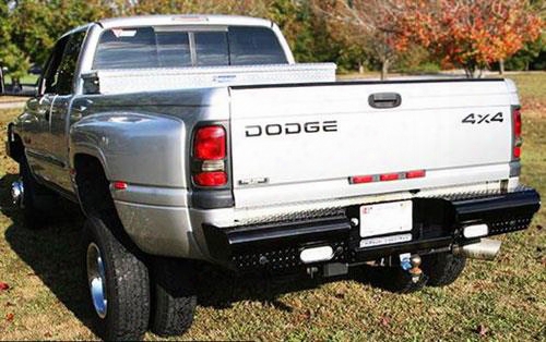 1995 Dodge Ram 2500 Fab Fours Rear Ranch Bumper In Bare Steel