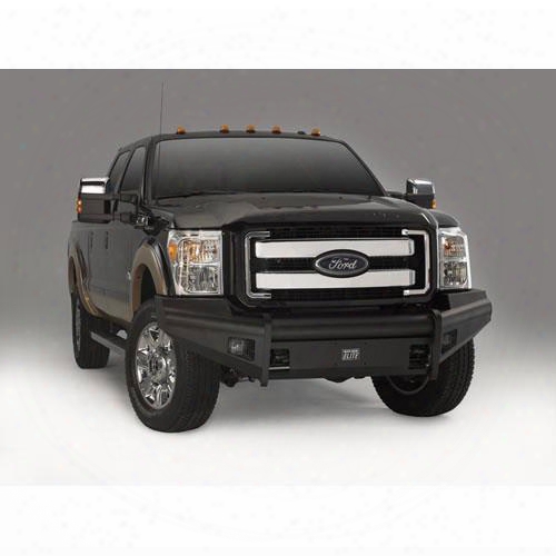 2010 Ford F-150 Fab Fours Front Ranch Bumper With Tow Hooks In Bare Steel Tread Plate