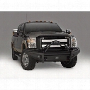2010 FORD F-150 Fab Fours Pre-Runner Front Ranch Bumper with Tow Hooks in Bare Steel