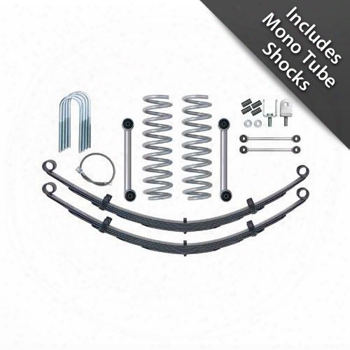 1996 Jeep Cherokee (xj) Rubicon Express 3.5 Inch Super-ride Short Arm Lift Kit With Rear Leaf Springs And Mono Tube Shocks