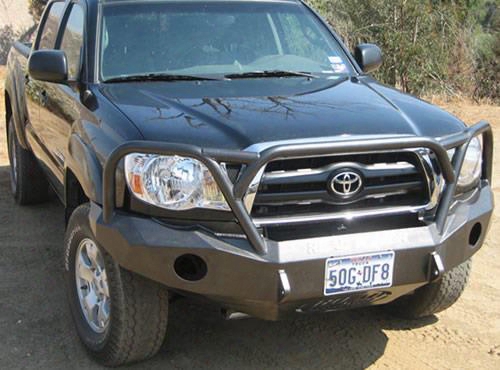 2006 Toyota Tacoma Road Armor Front Stealth Winch Bumper Agro Round Light Port In Satin Black