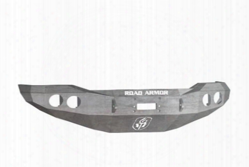 2009 Toyota Tundra Road Armor Front Stealth Winch Bumper Round Light Port In Raw Steel