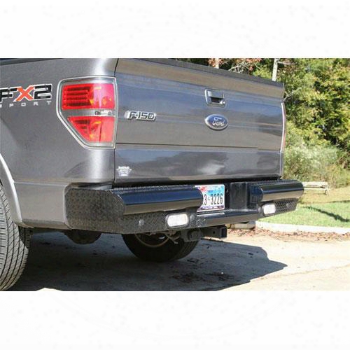 2010 Ford F-150 Fab Fours Ranch Rear Bumper In Black Powder Coat