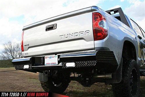 2014 Toyota Tundra Fab Fours Black Steel Ranch Bumper In Black Powder Coat