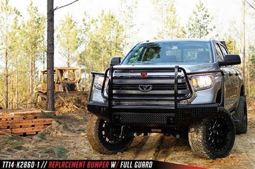 2014 Toyota Tundra Fab Fours Black Steel Replacement Bumper In Black Powder Coat