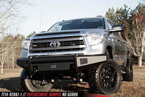2014 Toyota Tundra Fab Fours Elite Front Bumper With No Guard In Black Powder Coat