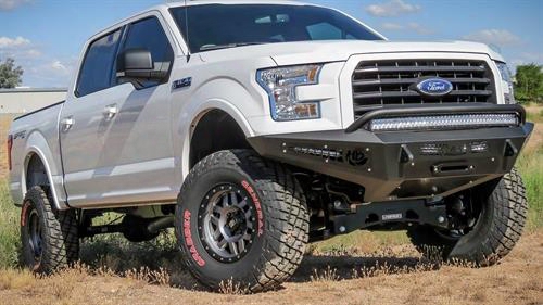 2015 Ford F-150 Addictive Desert Designs Honeybadger Front Bumper With Winch Mount