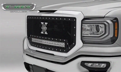 2016 Gmc Sierra 1500 T-rex Grilles Torch Series Led Light Grille