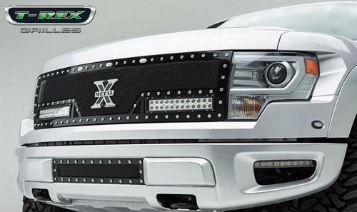 2013 Ford F-150 T-rex Grilles Torch Series Led Light Grille