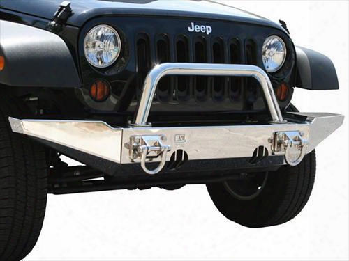 2010 Jeep Wrangler (jk) Rugged Ridge Stainless Steel Short Base Light Mount Bumper Center Section