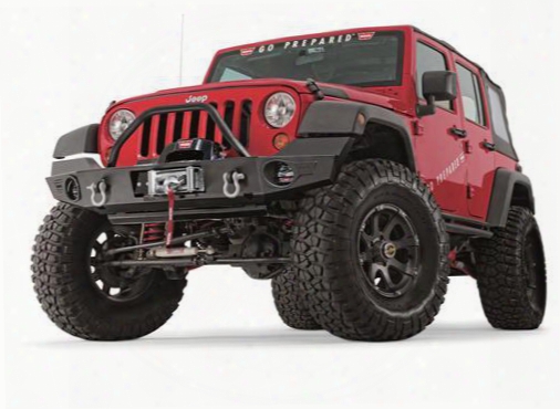 2010 Jeep Wrangler (jk) Warn Elite Series Winch Mount Front Bumper With Grille Guard