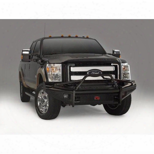 2012 Ford F-450 Super Duty Fab Fours Pre-runner Front Ranch Bumper With Tow Hooks In Bare Steel