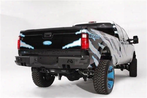 2012 Ford F-450 Super Duty Fab Fours Rear Sensor Bumper In Bare Steel