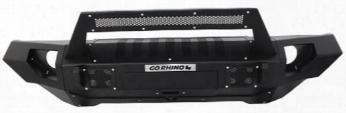 2010 Jeep Wrangler (jk) Go Rhino Brj40 Front Bumper With Roadline Light Bar Mount And Straight End Caps