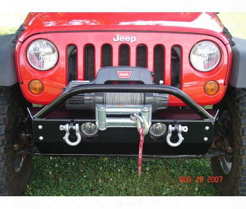 2010 Jeep Wrangler (jk) Rock Hard 4x4 Parts Shorty Winch Mount Front Bumper With Fog Lights