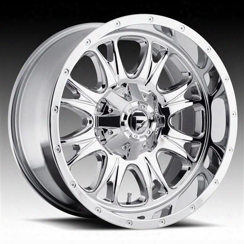 Mht Fuel Offroad Wheels Mht Fuel Offroad Throttle, 22x9 Wheel.5 Wheel With 8 On 6.5 Bolt Pattern - Powder Chrome - D51922958250 D51922958250 Mht Fuel