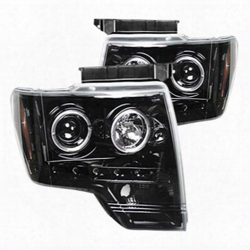 Recon Recon Projector Headlights Ccfl (smoke) - 264190bkcc 264190bkcc Headlights, Housings And Conversions