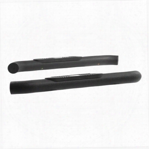 Aries Offroad Aries Offroad Aluminum 4 Inch Round Side Bars, Cab Length (textured Black) - Al231008 Al231008 Nerf Steps