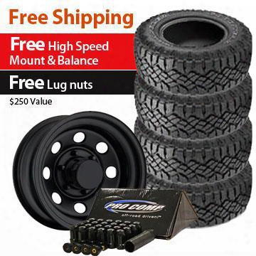 Genuine Packages Goodyear Duratrac Tire 285/70r17 And Trail Master Tm9 Wheels 17x9 Package - Set Of 4 - Tirepkg152 Tirepkg152 Tire And Wheel Packages