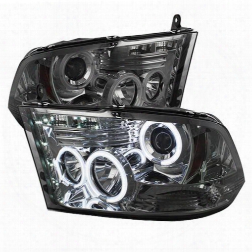 Spyder Auto Group Spyder Auto Group Ccfl Led Projector Headlights (smoke) - 5041975 5041975 Headlights, Housings And Conversions