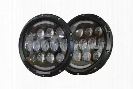 Max-bilt Max-bilt 7 Inch Round Led Headlights (clear) - Tt75hl Tt75hl Headlights, Housings And Conversions