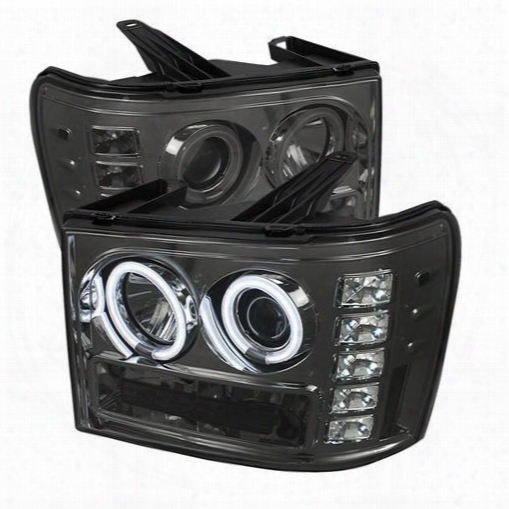Spyder Auto Group Spyder Auto Group Ccfl Led Projector Headlights (smoke) - 5064172 5064172 Headlights, Housings And Conversions