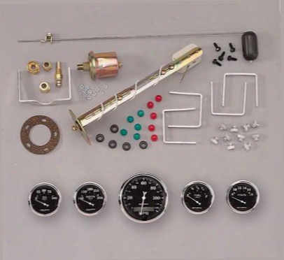 Auto Meter Auto Meter Old Tyme Black Street Rod Kit - 1709 1709 Gauge Set