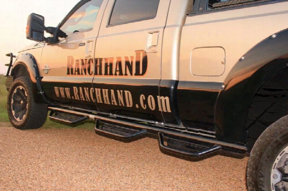 Ranch Hand Ranch Hand 3 Inch Round Running Steps - Rsc071e8b4w Rsc071e8b4w Nerf/step Bar Wheel To Wheel