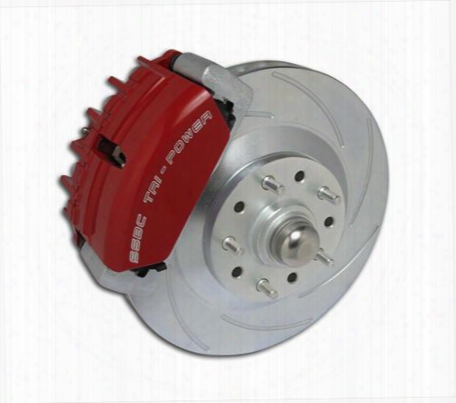 Stainless Steel Brakes Stainless Steel Brakes Tri-power 3-piston Disc Brake Kit (red) - A123-14r A123-14r Disc Brake Conversion Kits