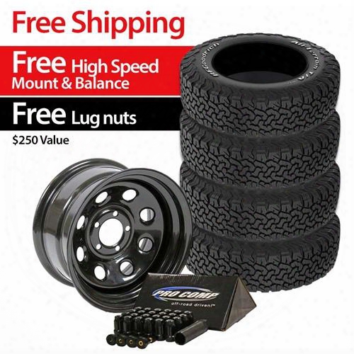 Genuine Packages Bf Goodrich All-terrain T/a Ko2 33x10.50r15 Tire And Pro Comp Series 97, 15x8 Wheel Package - Set Of 4 Tirepkg291 Tire And Wheel Pack