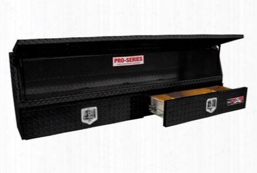 Westin Westin Brute Pro Series Contractor Top Sider Tool Box - 80-tbs200-96d-bd 80-tbs200-96d-bd Truck Bed Side Rail Tool Box