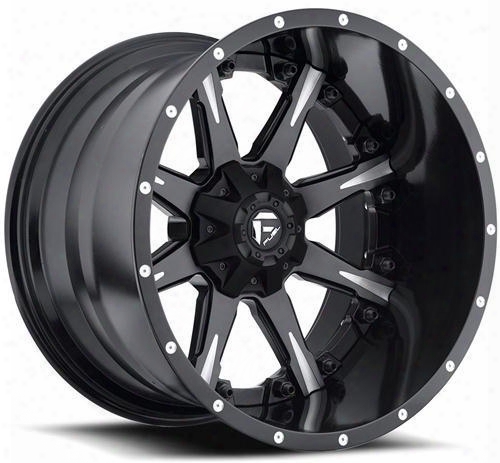 Mht Fuel Offroad Wheels Mht Fuel Offroad D251 Nutz, 20x10 Wheel With 8 On 170 Bolt Pattern - Black And Machined With Dark Tint Clearcoat - D2512000174