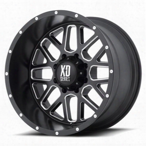 Moto Metal Grenade Xd820, 20x10 With 5x5 Bolt Pattern - Satin Black Machined Face With Blue Tint Xd82021050924nbc Xd Series Wheels